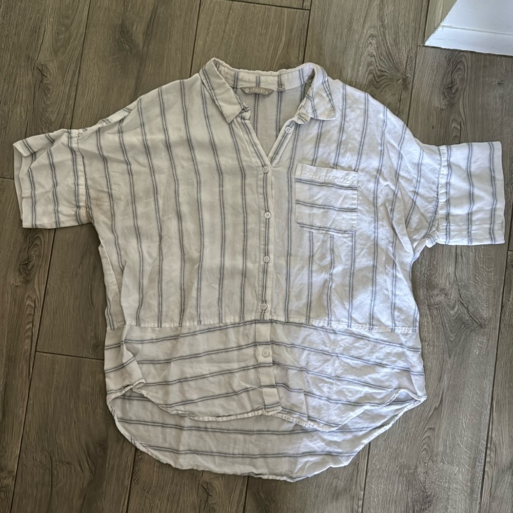 Athleta short sleeve button up